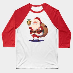 Santa carrying sack of gifts - Christmas Presents X-Mas Xmas Baseball T-Shirt